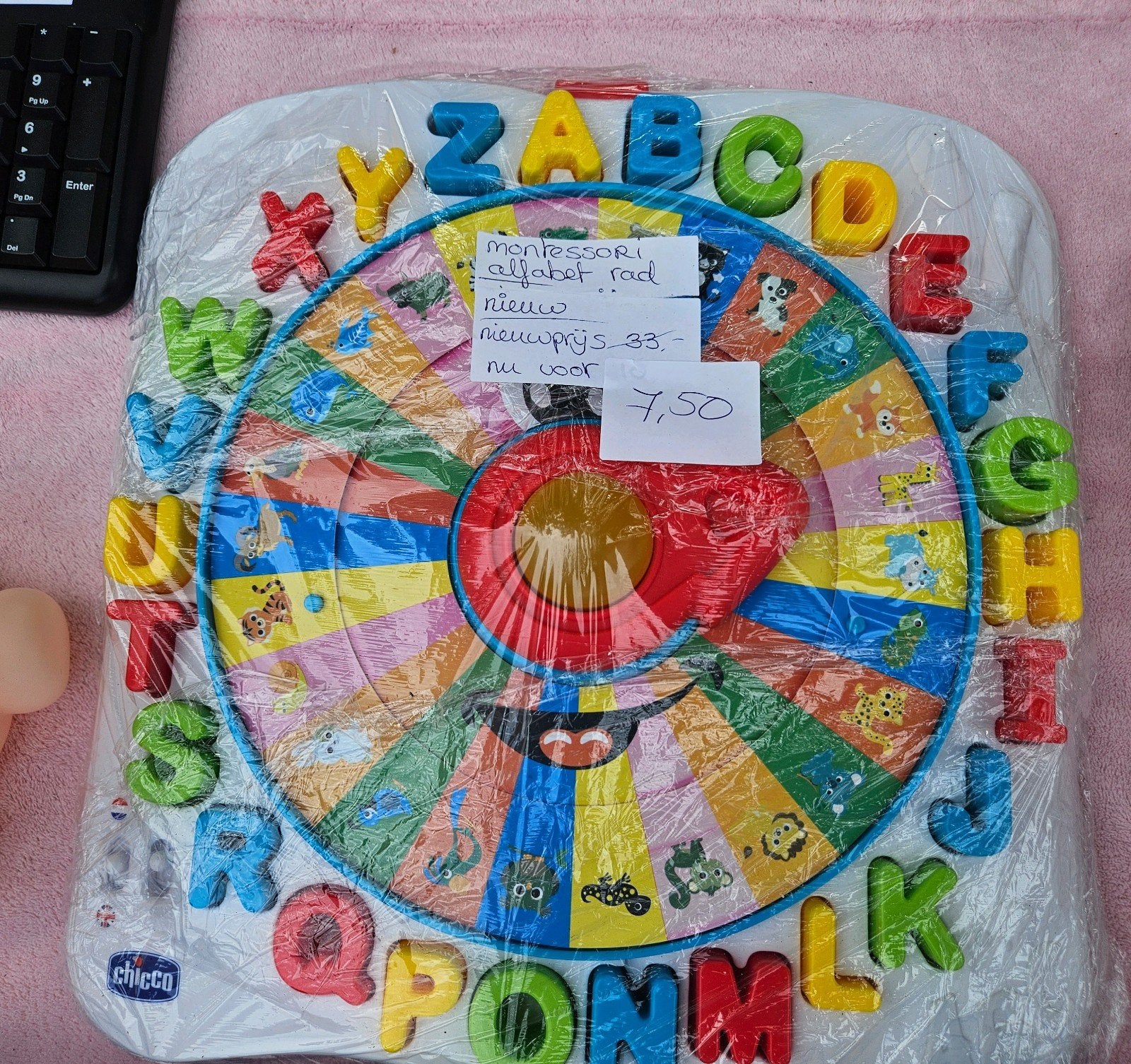 Montessori alfabet spel, Ophalen of Verzenden, Zo goed als nieuw, Meerkleurig, Jongen of Meisje