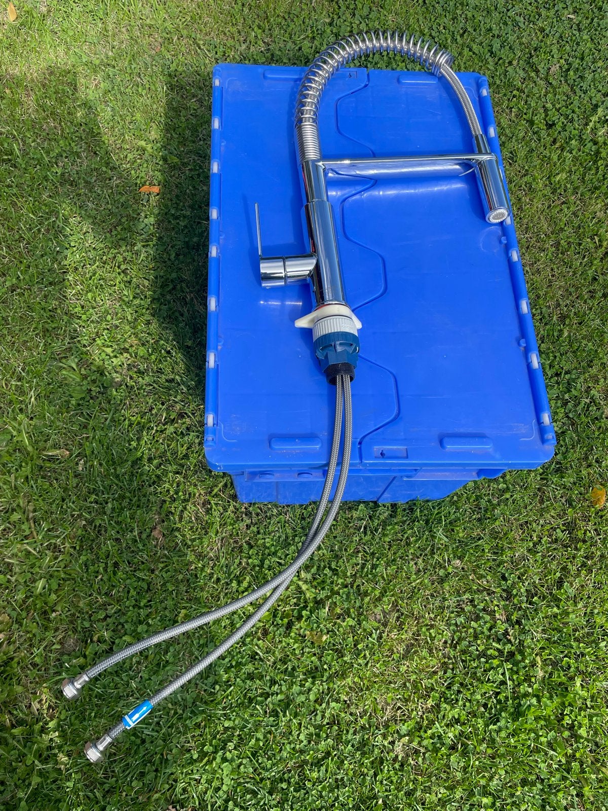 Grohe Quickfix 45cm met uittrekbare spoeldouche, Ophalen of Verzenden, Zo goed als nieuw, Chroom, Kraan