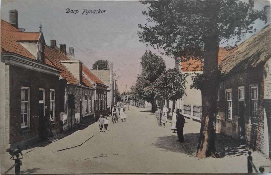 Ansichtkaart "Dorp Pynacker" (Zuid-Holland), rond 1910, Verzamelen, Ansichtkaarten | Nederland, Ophalen of Verzenden, Voor 1920