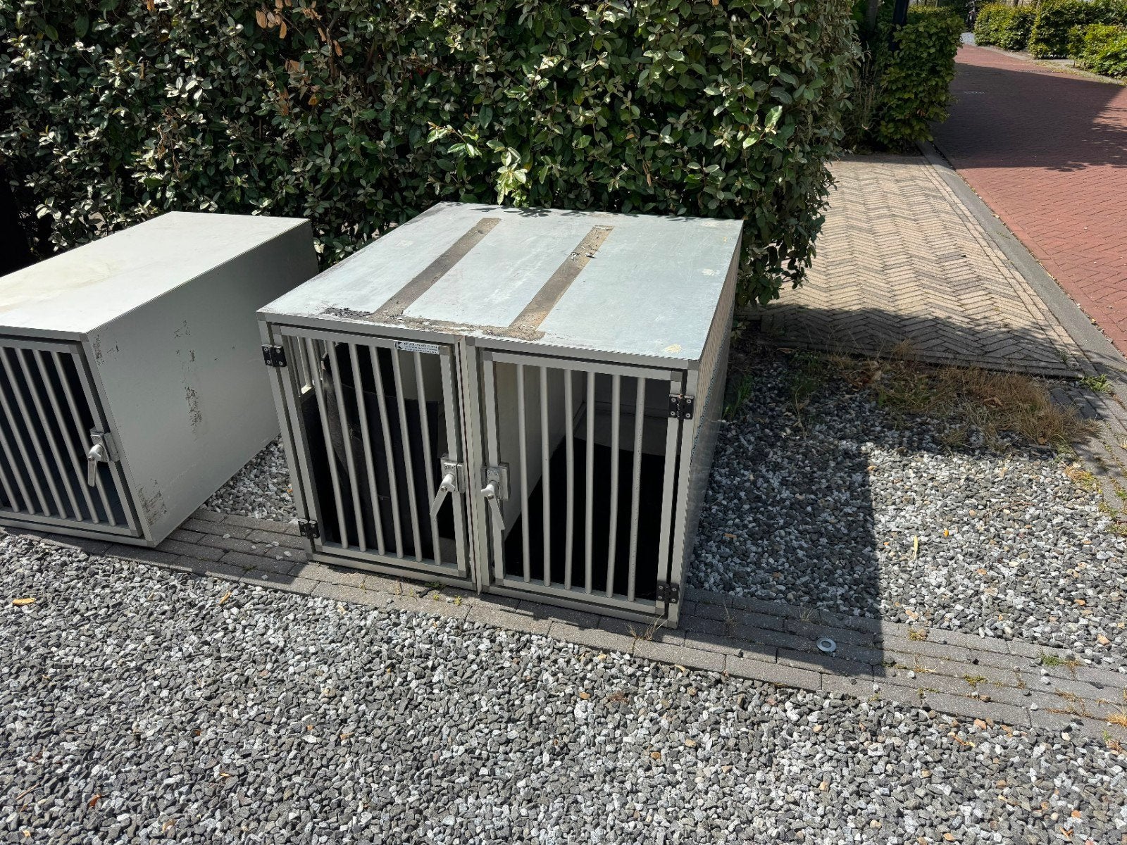 transport kennel/benches, Ophalen, Gebruikt