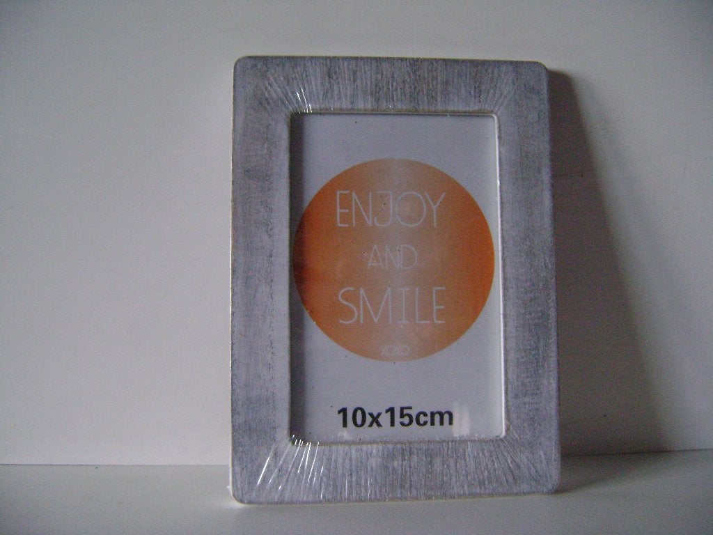 Nieuw fotolijstje met houten rand 10x15cm, Ophalen of Verzenden, Nieuw, Met glas, Standaard fotolijst