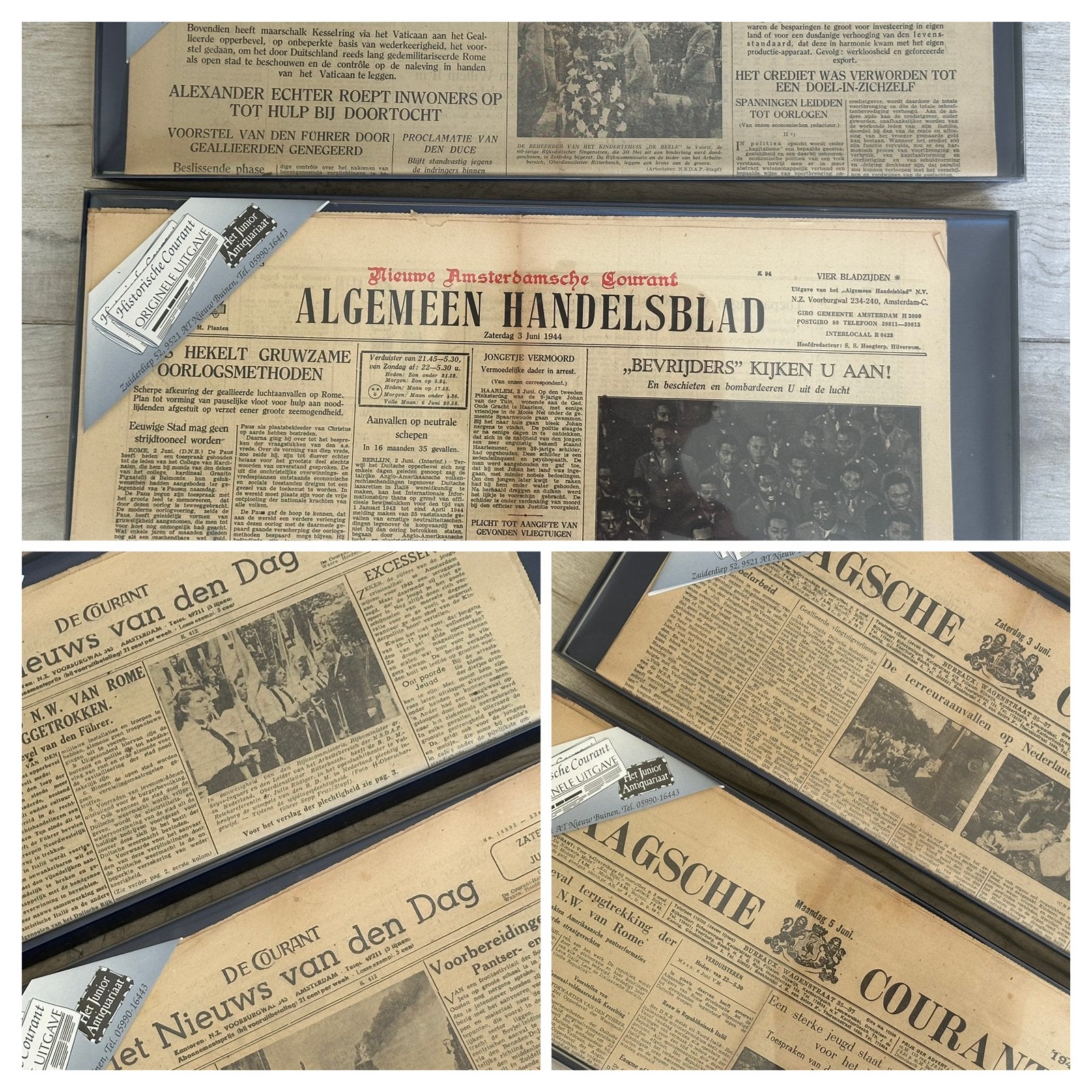 1944 oorlogs Krant per stuk, Ophalen of Verzenden, Gelezen, Krant