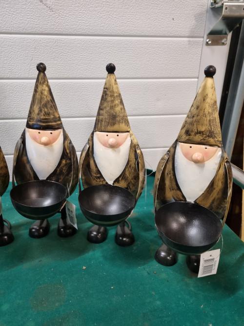 kerstmannen metaal met waxinehouder, Diversen, Kerst, Ophalen of Verzenden, 'T Olde Gre-j, Info@toldegrej.nl, Endepoelstraat 20f Didam