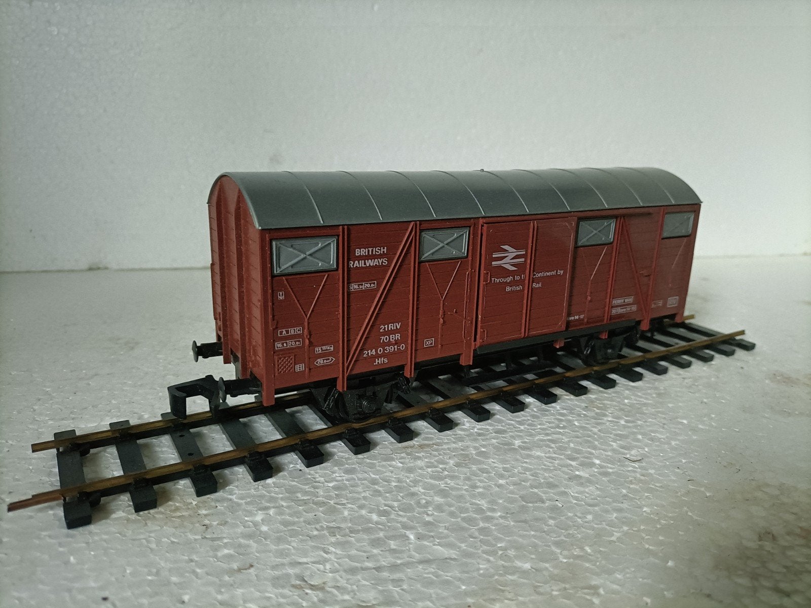 Zeldzame Lima Spoor 0 – British Railways "Ferry Van" Wagon, Gebruikt, Gelijkstroom, Wagon, Ophalen