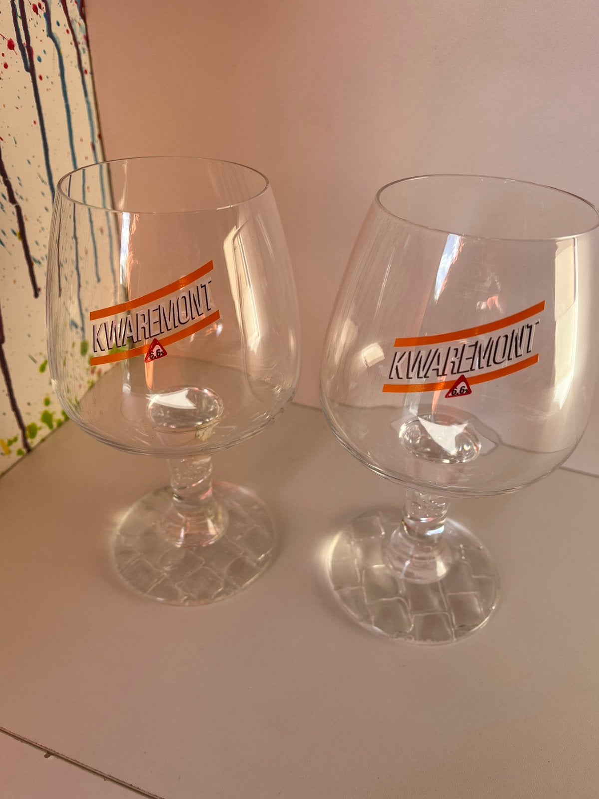 Kwaremont bierglazen set van 2 glazen, Ophalen of Verzenden, Nieuw, Glas of Glazen, Overige merken