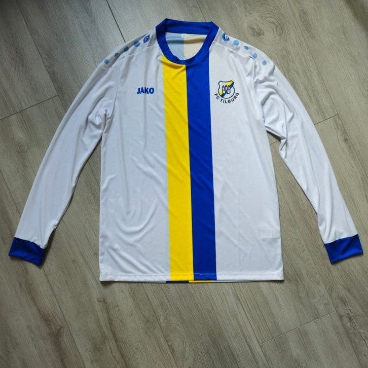 Jako FC Tilburg voetbalshirt lange mouwen maat XL, Wit, Maat 56/58 (XL), Ophalen of Verzenden, Zo goed als nieuw