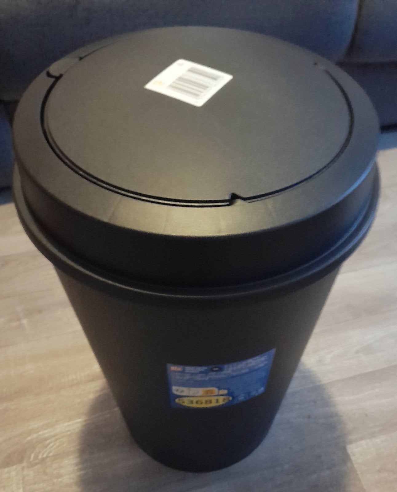 Zwarte prullenbak 25l  met draaideksel -nieuw, 20 tot 30 liter, Ophalen, Nieuw, Kunststof