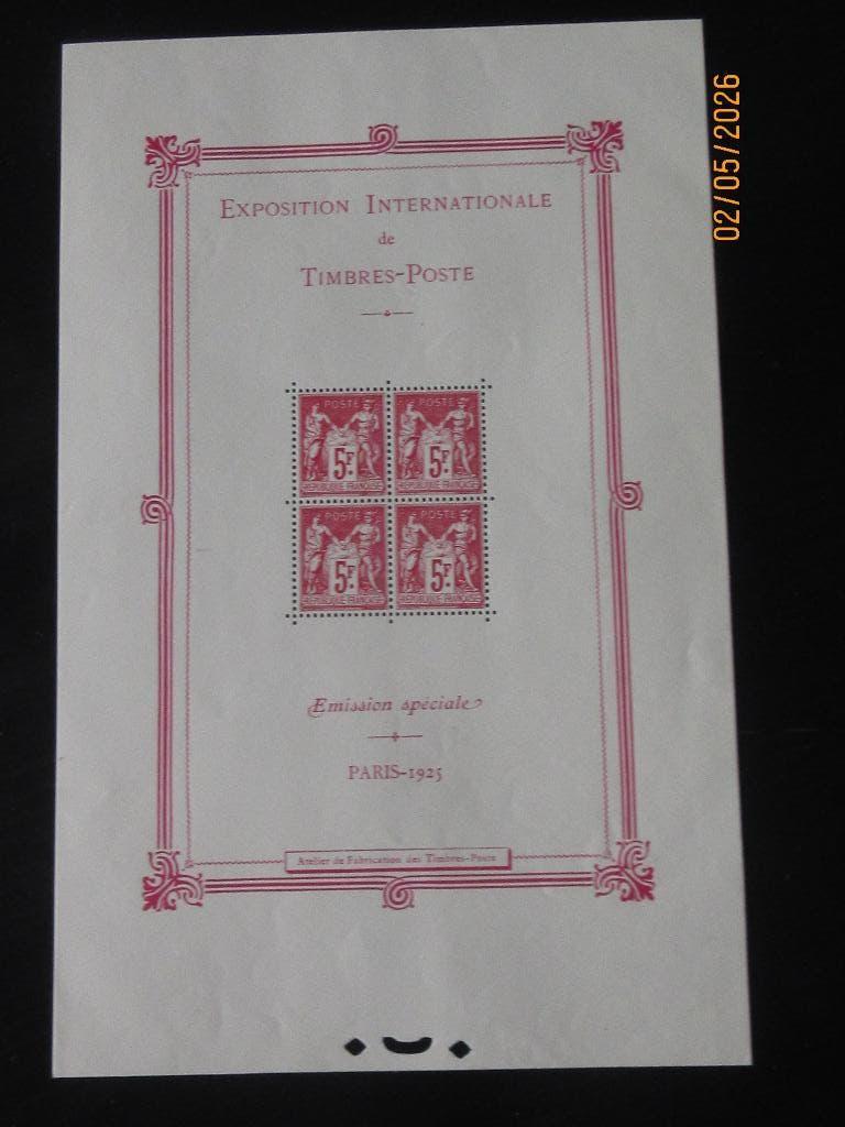 Nico Frankrijk Blok 1 Postfris zonder plakker 1925, Ophalen of Verzenden, Buitenland
