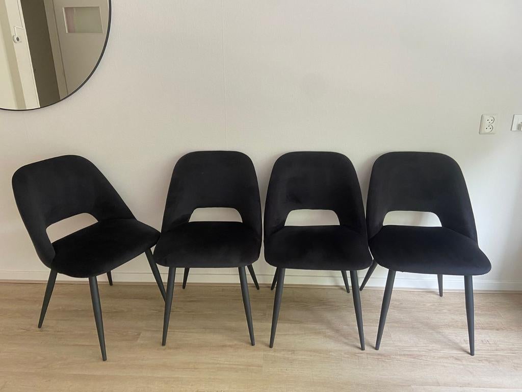Stoelen, Ophalen, Gebruikt, Zwart, Vier