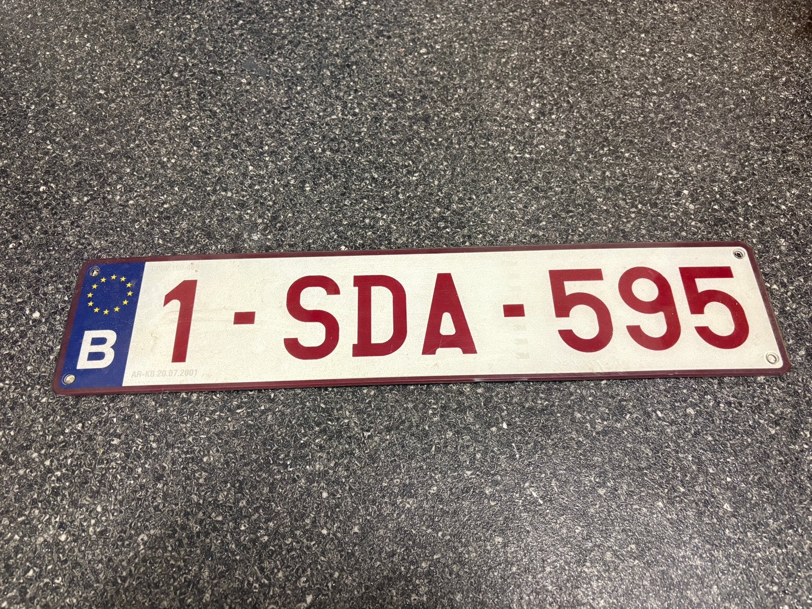 Kentekenplaat / nummerbord België, Ophalen of Verzenden, Zo goed als nieuw