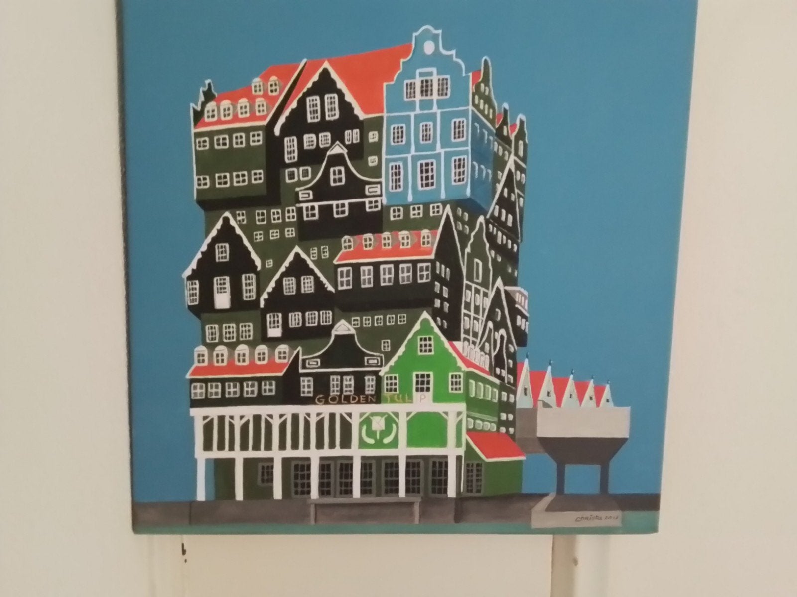 Zaans Hotel schilderij, Ophalen of Verzenden
