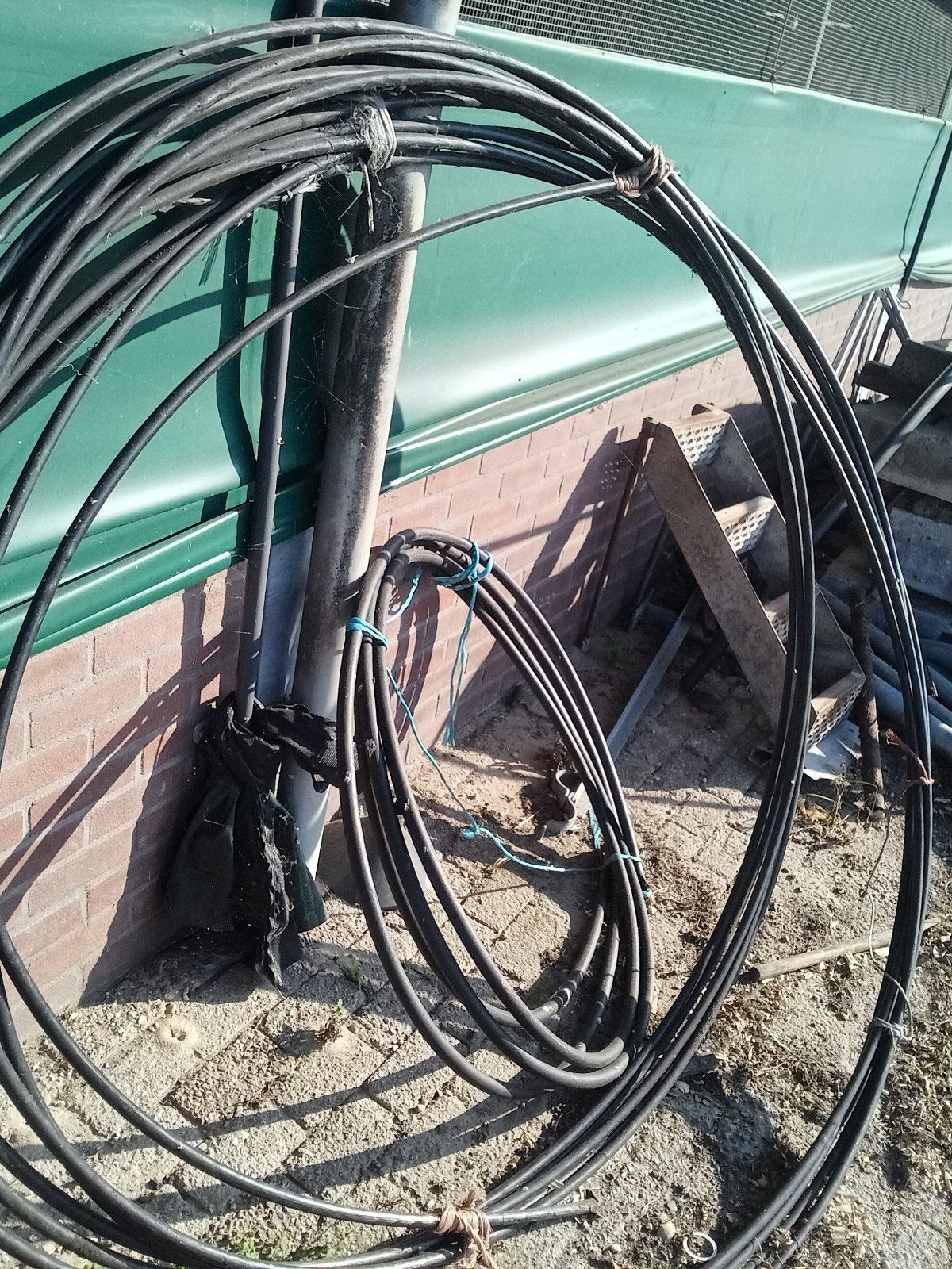 staalkabel in plastic, Ophalen