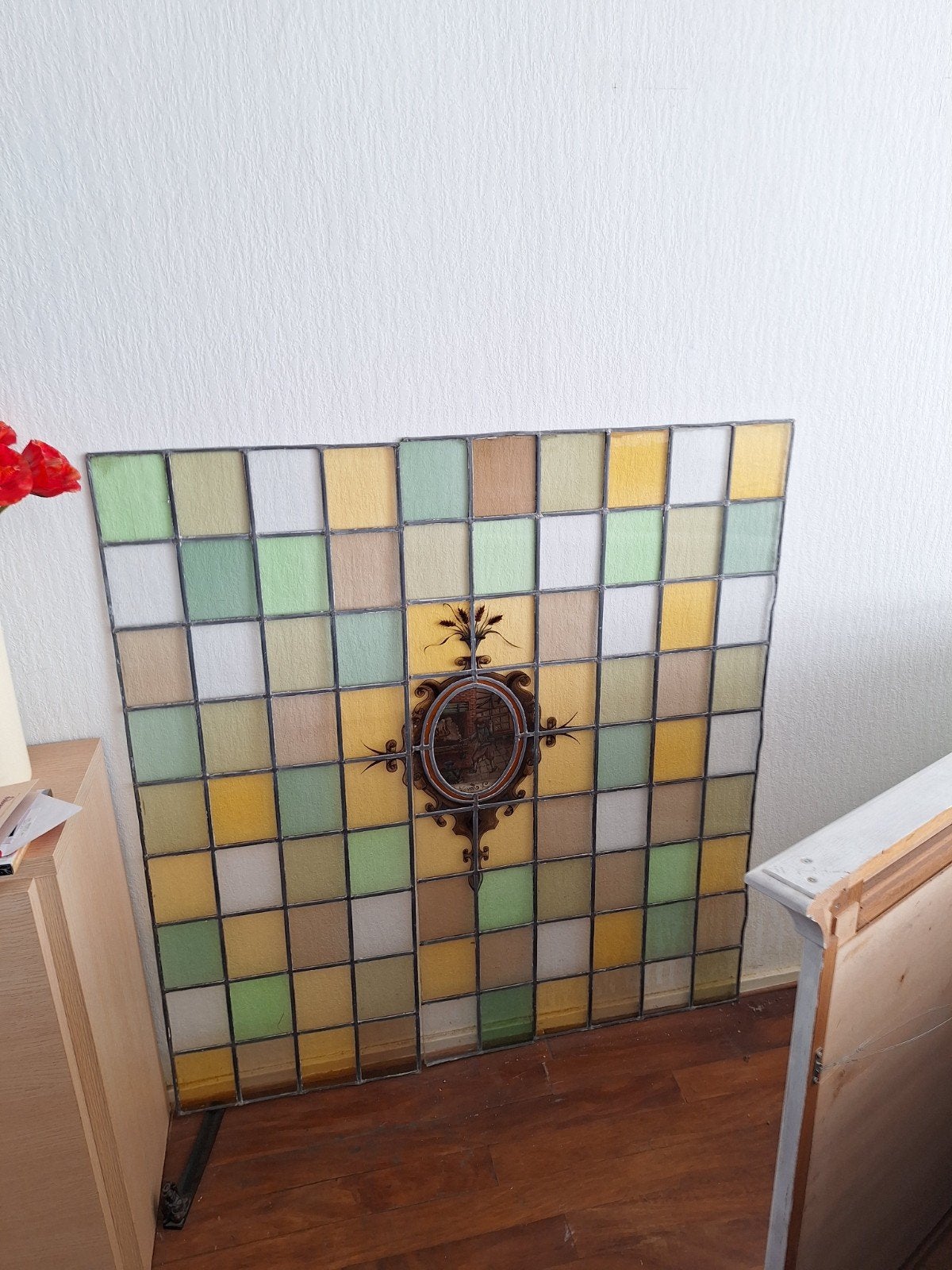 te koop glas in loodraam, Ophalen, Minder dan 80 cm, Zo goed als nieuw, Minder dan 80 cm
