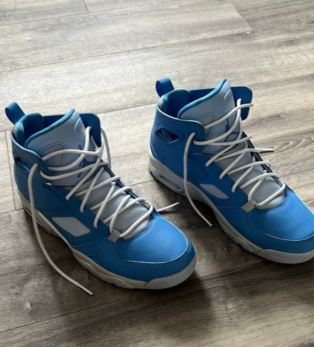 Jordans maat 42 blauw/wit, Kleding | Heren, Ophalen, Zo goed als nieuw, Blauw