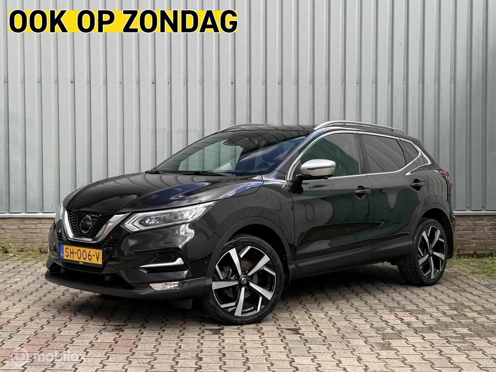 Nissan Qashqai 1.2 Tekna + | Pano | Bose | Leer | 360, Auto's, Voorwielaandrijving, 4 cilinders, 116 pk, Zwart