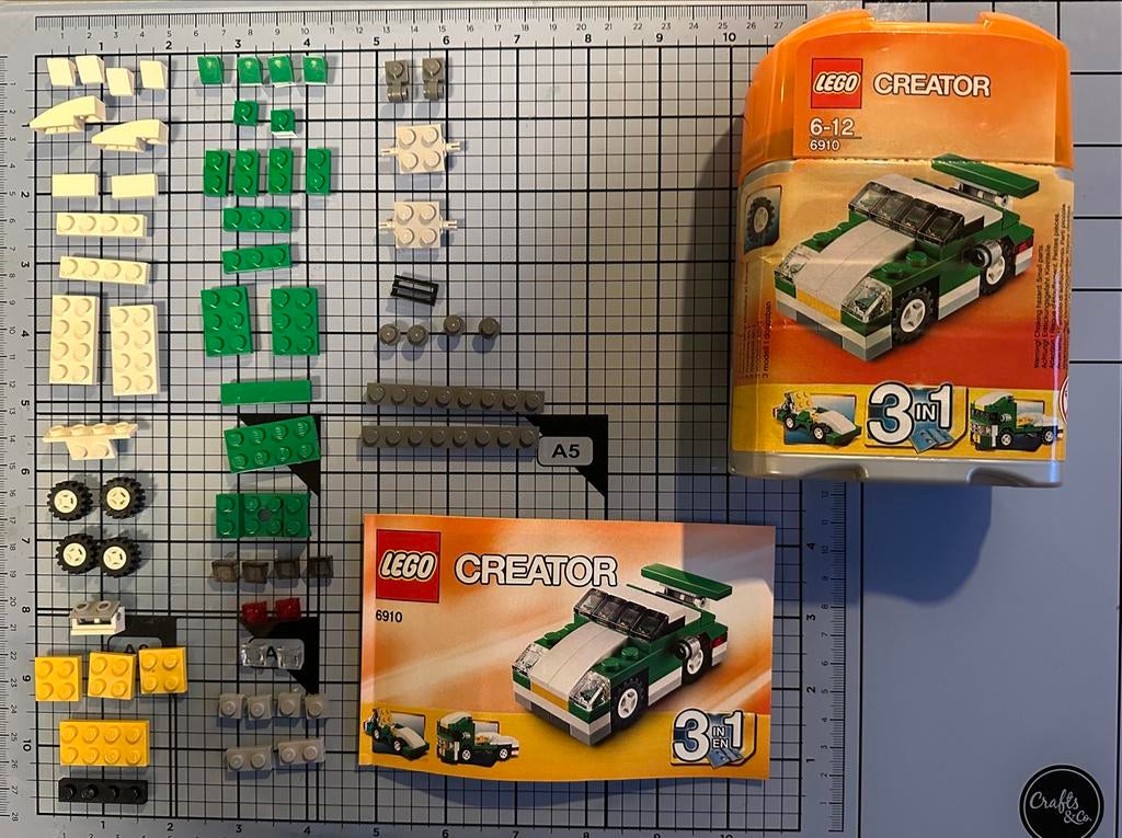 Lego Creator 6910 3-in-1 Voertuigen met Opbergdoos, Gebruikt, Lego, Ophalen of Verzenden, Inclusief doos