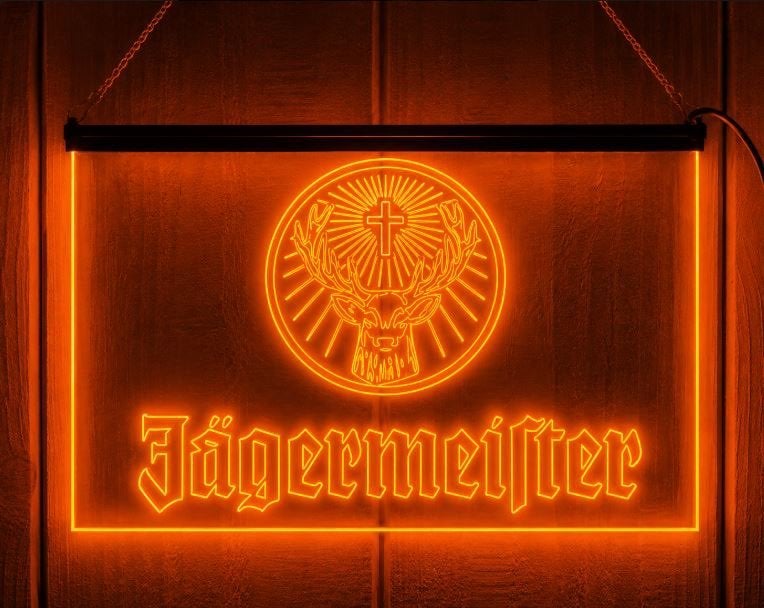 Led bord Jagermeister, Verzamelen, Ophalen of Verzenden, Nieuw, Reclamebord, Plaat of Schild, Overige merken