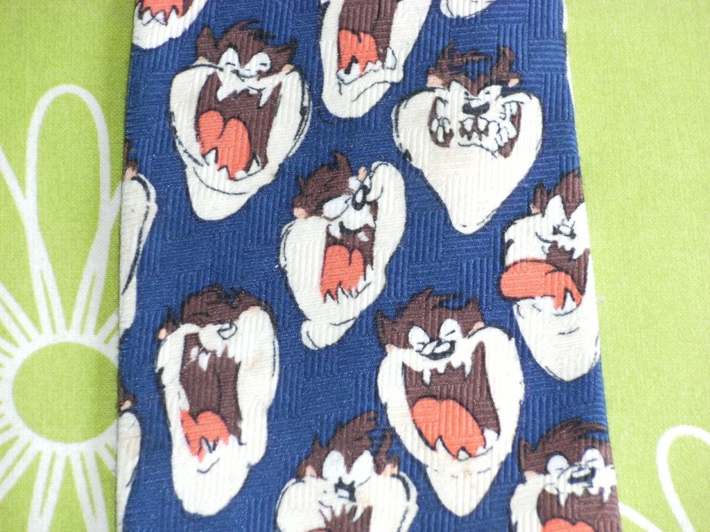 Vintage Tasmanian Devil stropdas van Looney Tunes uit 1996, Verzamelen, Stripfiguren, Ophalen of Verzenden, Looney Tunes, Zo goed als nieuw