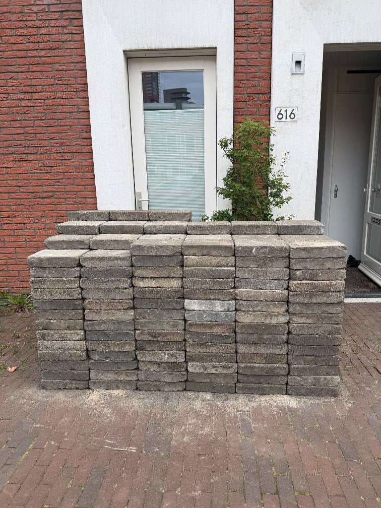 GRATIS TUINTEGELS - terras van 32m2 30x20, Tuin en Terras, Ophalen, Gebruikt, 10 m² of meer, Beton