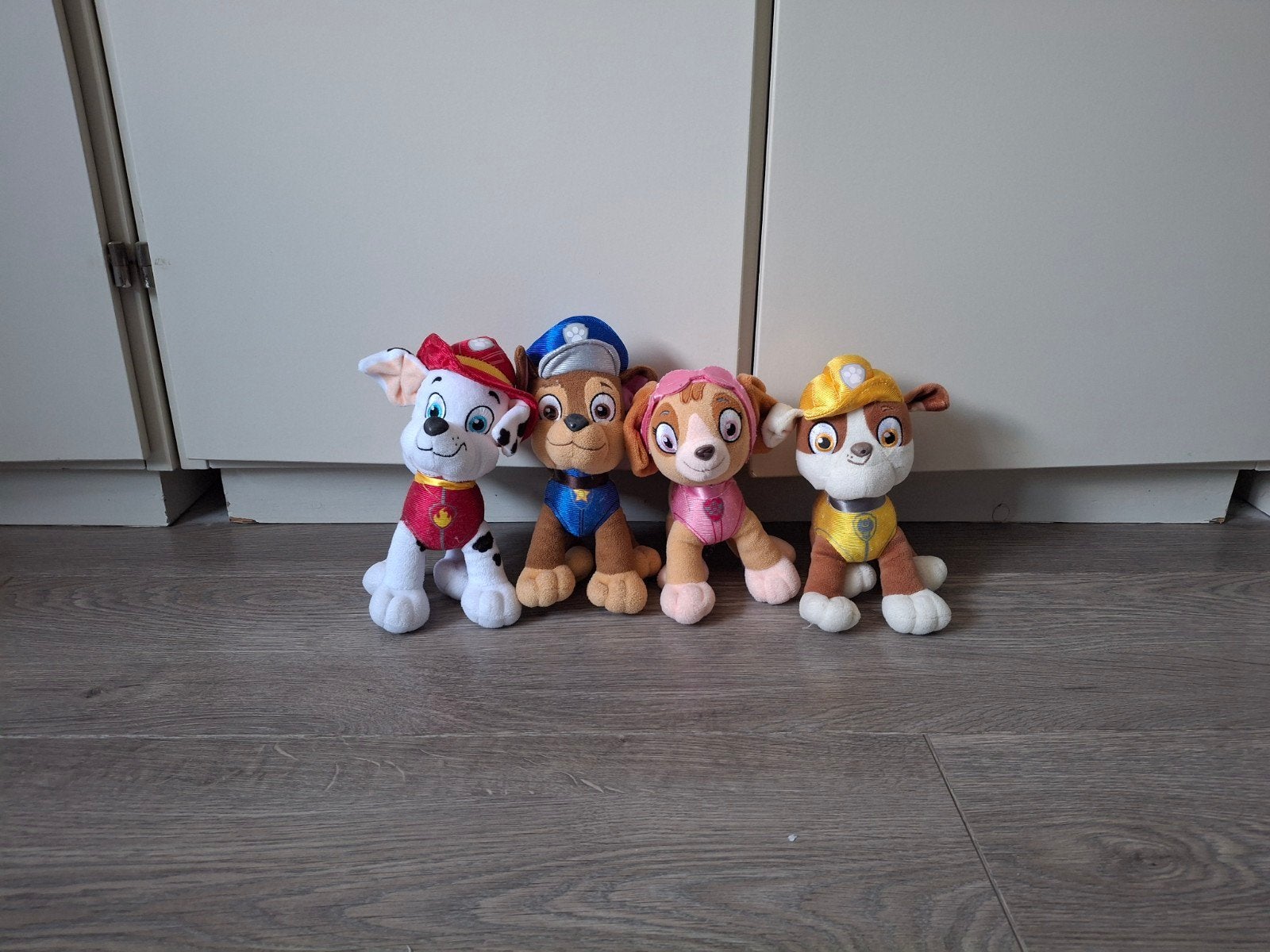 Paw Patrol Knuffels - Marshall, Chase, Skye, Rubble (12cm), Ophalen, Gebruikt, Hond, Meerkleurig
