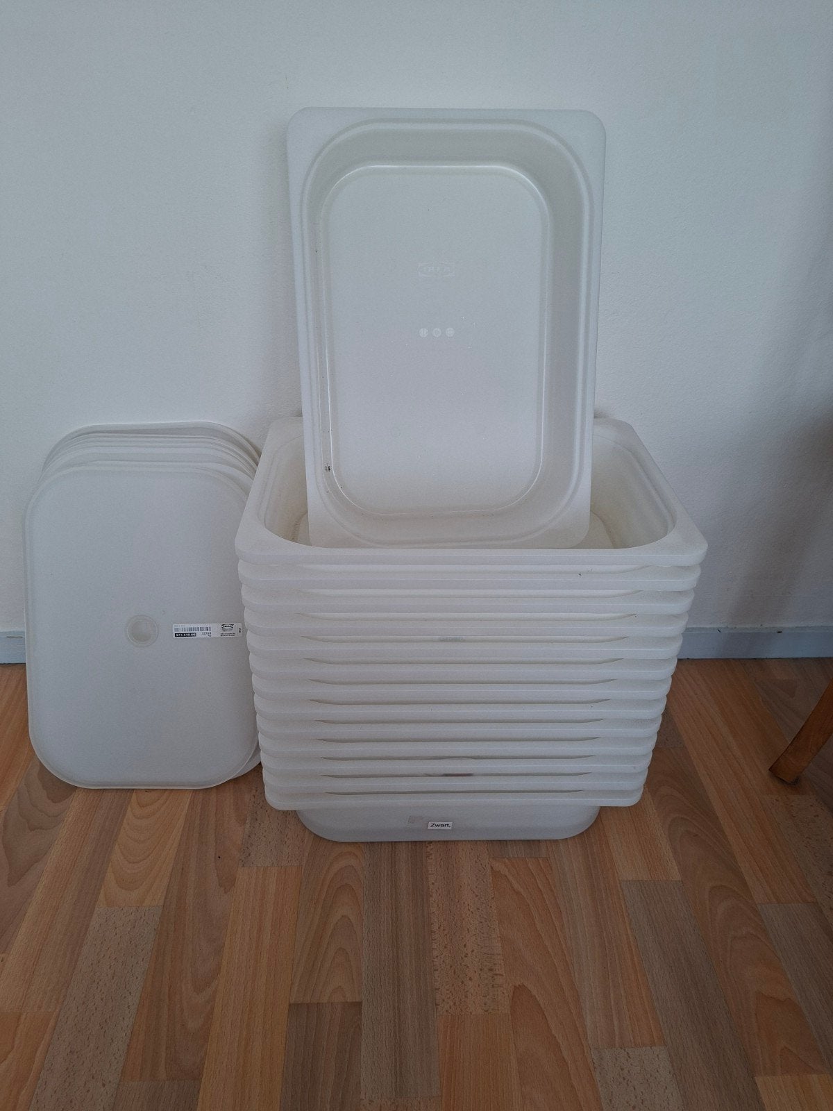 14 IKEA bakken met 7 deksels - Ideaal voor opslag, Ophalen, Gebruikt, Minder dan 50 cm, 5 – 50