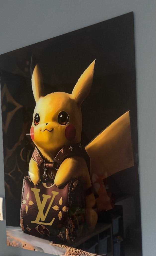 Pikachu glasschilderij 60x80, Ophalen, Overige typen, Nieuw, 75 – 100