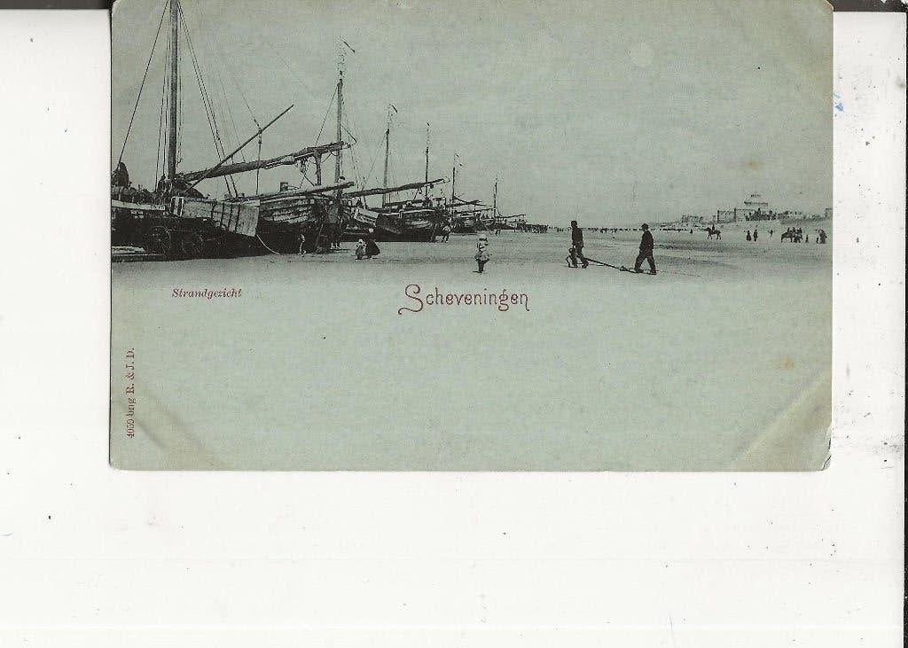 Scheveningen Bomschuiten op Linie 1899, Ophalen of Verzenden, Voor 1920, Ongelopen, Zuid-Holland