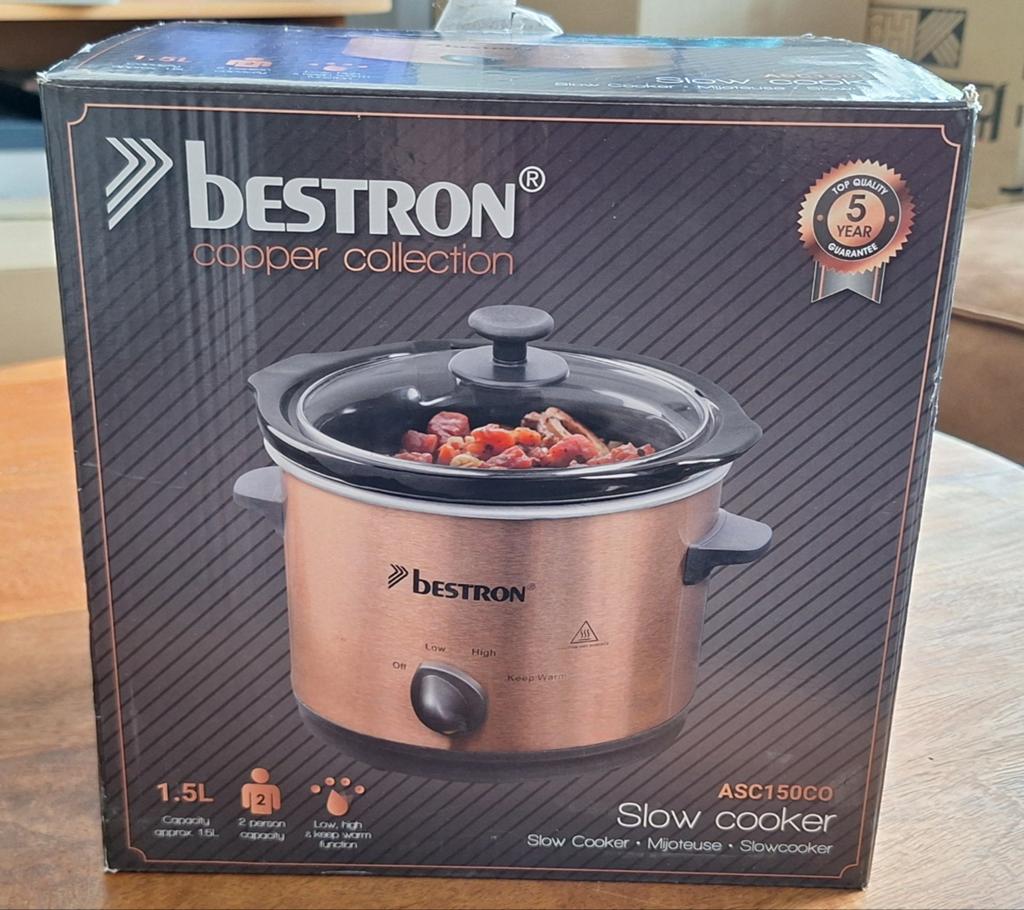 Bestron Copper Collection Slowcooker 1.5L – Nieuw in doos, Ophalen of Verzenden, Nieuw