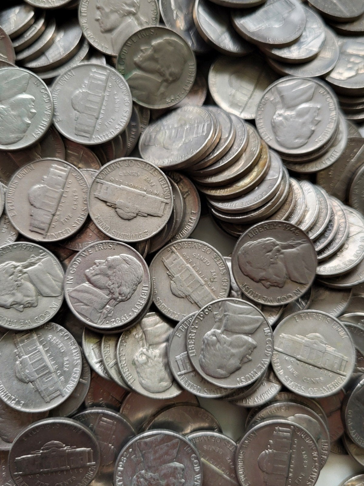 Vele USA nickels munten 5 cent fruitautomaat 100 voor €17,50, Overige munten, Ophalen of Verzenden