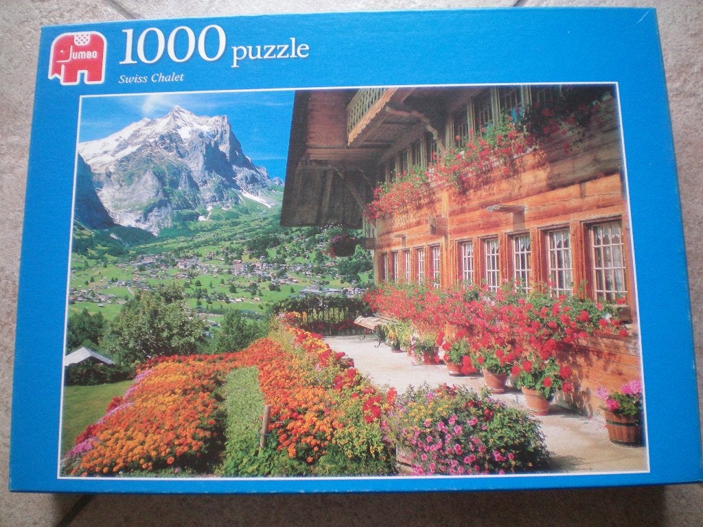 JUMBO Puzzel 1000 stukjes. Swiss Chalet., Ophalen of Verzenden, 500 t/m 1500 stukjes, Zo goed als nieuw, Legpuzzel