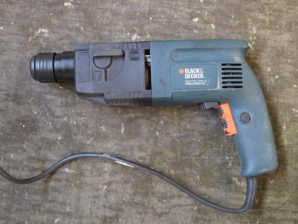 Black & Decker KD651HRE Boorhamer 500W, Doe-het-zelf en Verbouw, Gereedschap | Boormachines, Gebruikt, Boor- en/of Breekhamer