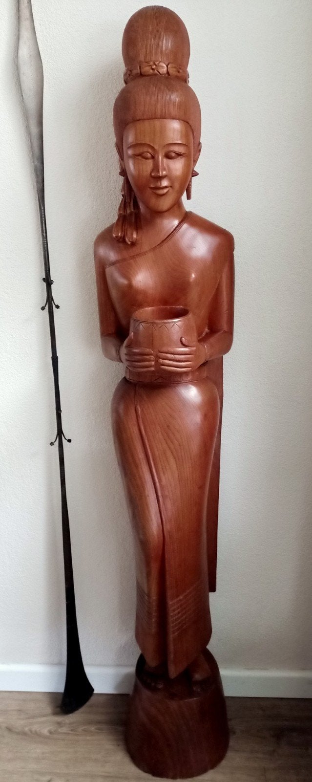 Mooie xxl Sawadee vrouw 1.68m, Antiek en Kunst, Kunst | Beelden en Houtsnijwerken, Ophalen