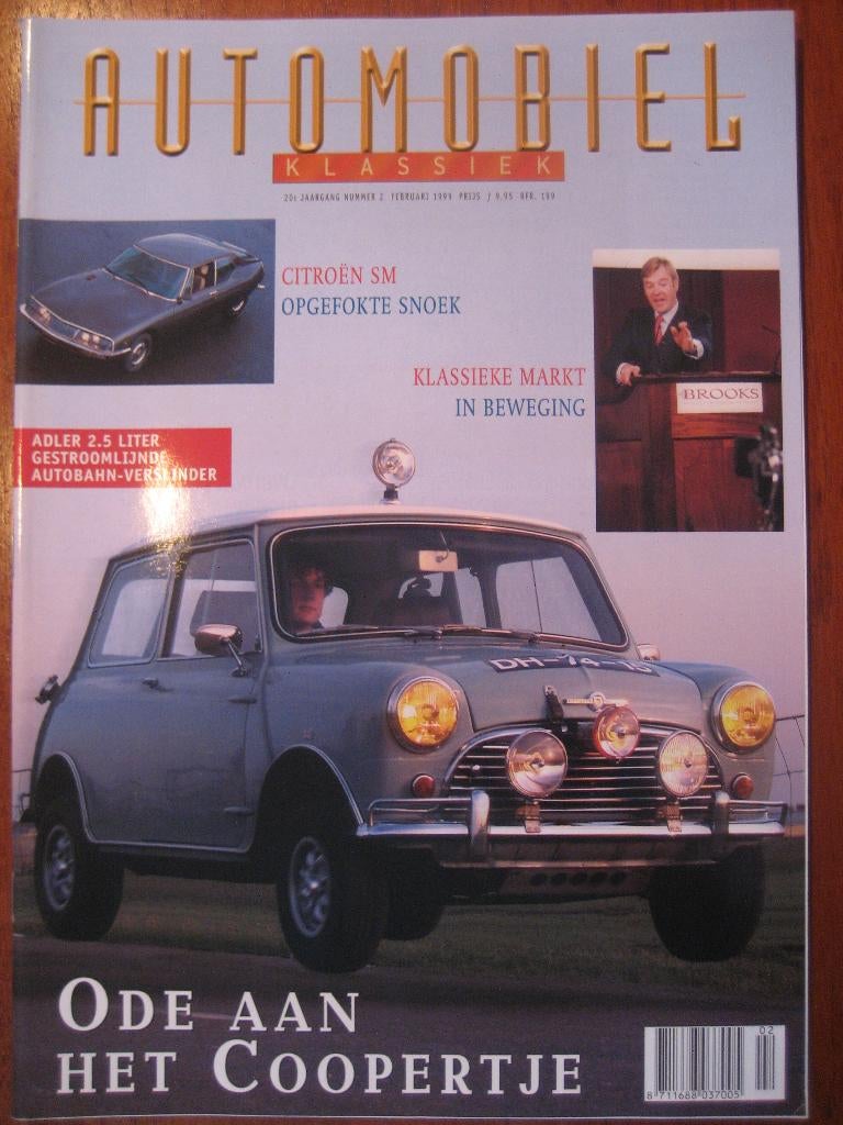 Automobiel 2 1999 Citroën SM, 40 jr Mini, Adler 2.5, Simca 8, Boeken, Auto's | Folders en Tijdschriften, Ophalen of Verzenden
