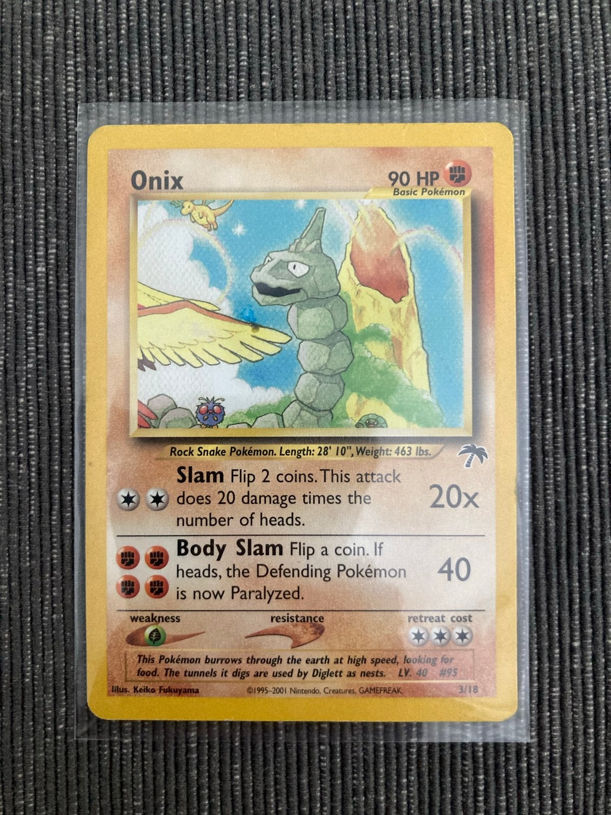 Pokémon Onix 3/18 Southern Islands Promo, Ophalen of Verzenden, Gebruikt, Losse kaart