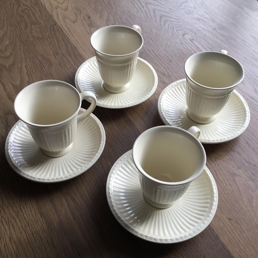 3x Wegdwood Edmee hoge koffiekopjes, Ophalen of Verzenden, Zo goed als nieuw, Wedgwood, Kop(pen) en/of Schotel(s)
