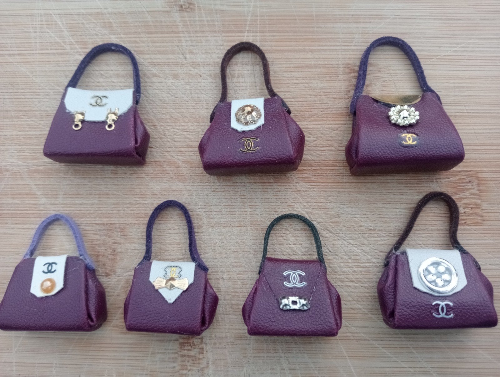 Chique Chanel tasjes voor Barbie / Silkstone bordeaux rood, Ophalen of Verzenden, Nieuw, Accessoires