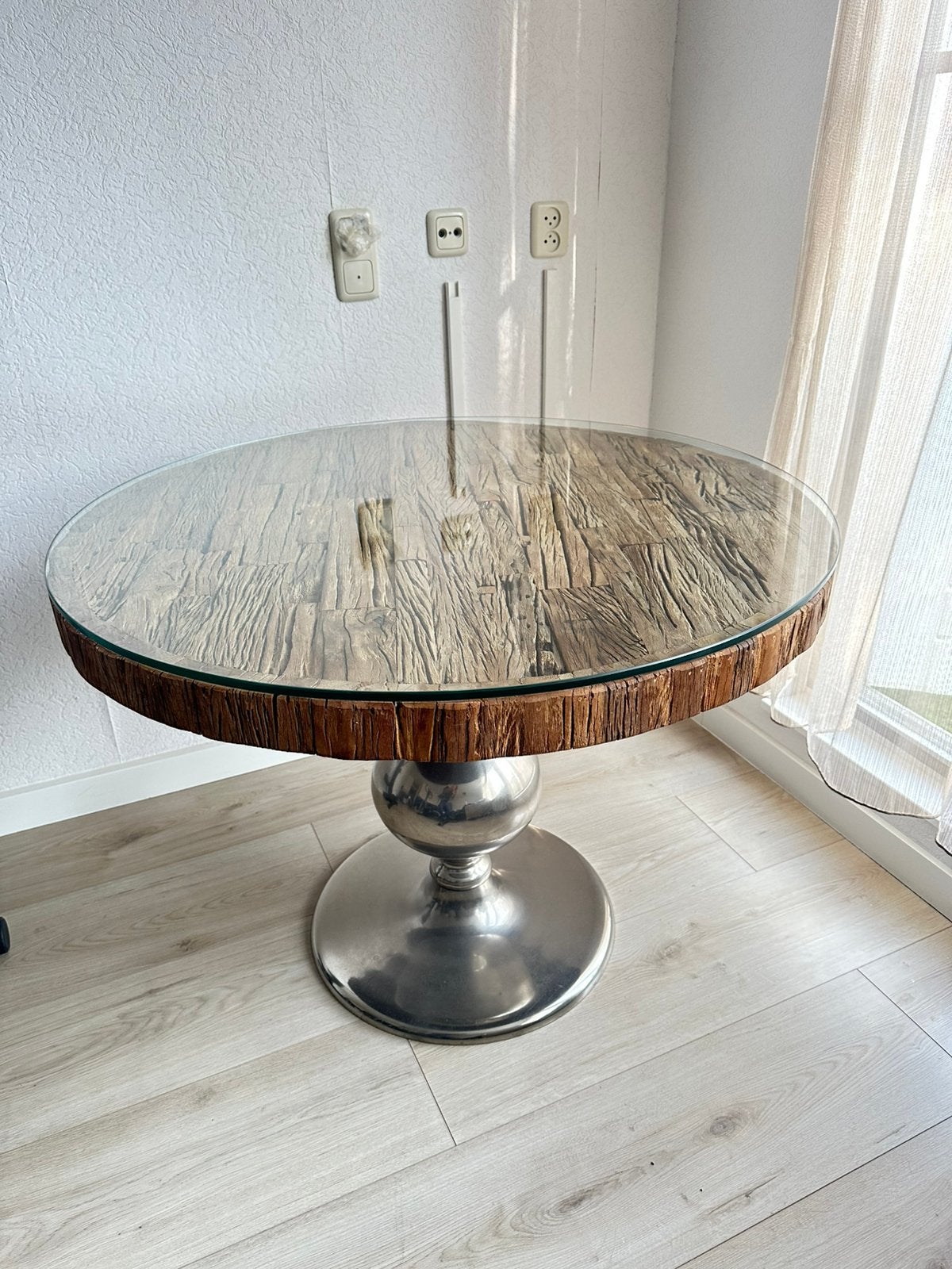 Complete woonkamer set salontafel, tv-meubel ronde eettafel