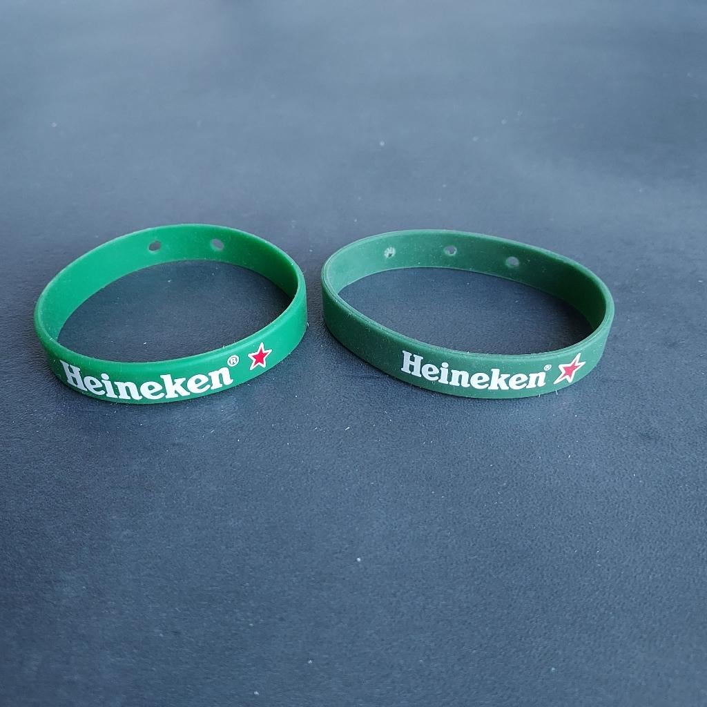 Heineken kunststof armbandjes ZGAN, Ophalen of Verzenden, Zo goed als nieuw, Glas of Glazen, Heineken