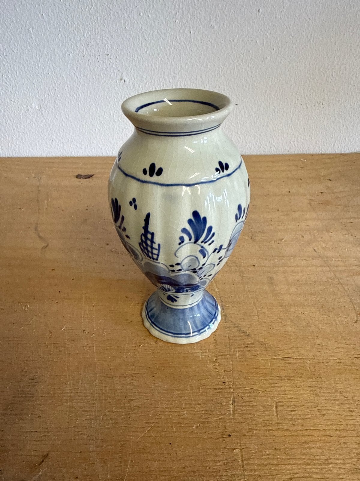 Antieke Delfts Blauwe Vaas - Handgeschilderd Holland, Antiek en Kunst, Antiek | Vazen, Ophalen of Verzenden