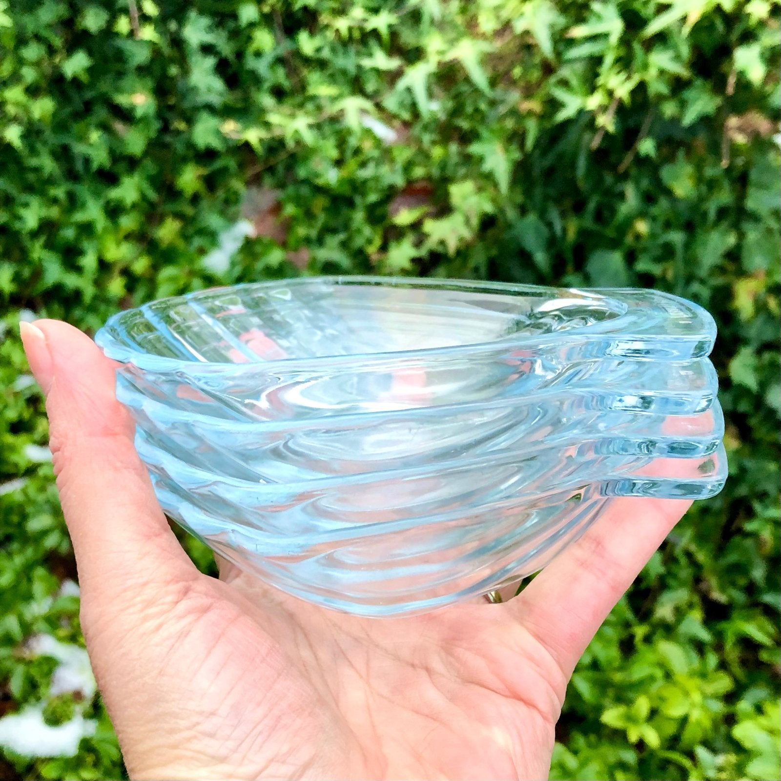 Pyrex schelpen schaaltjes set glazen schaaltjes schelp, Gebruikt, Overige merken, Ophalen of Verzenden, Overige stijlen