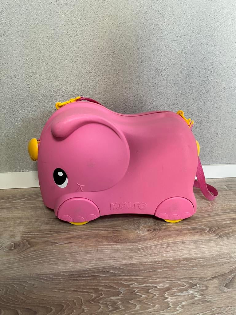 Molto kinderkoffer roze, Sieraden, Tassen en Uiterlijk, Koffers, Ophalen, Hard kunststof, Minder dan 50 cm, Zo goed als nieuw