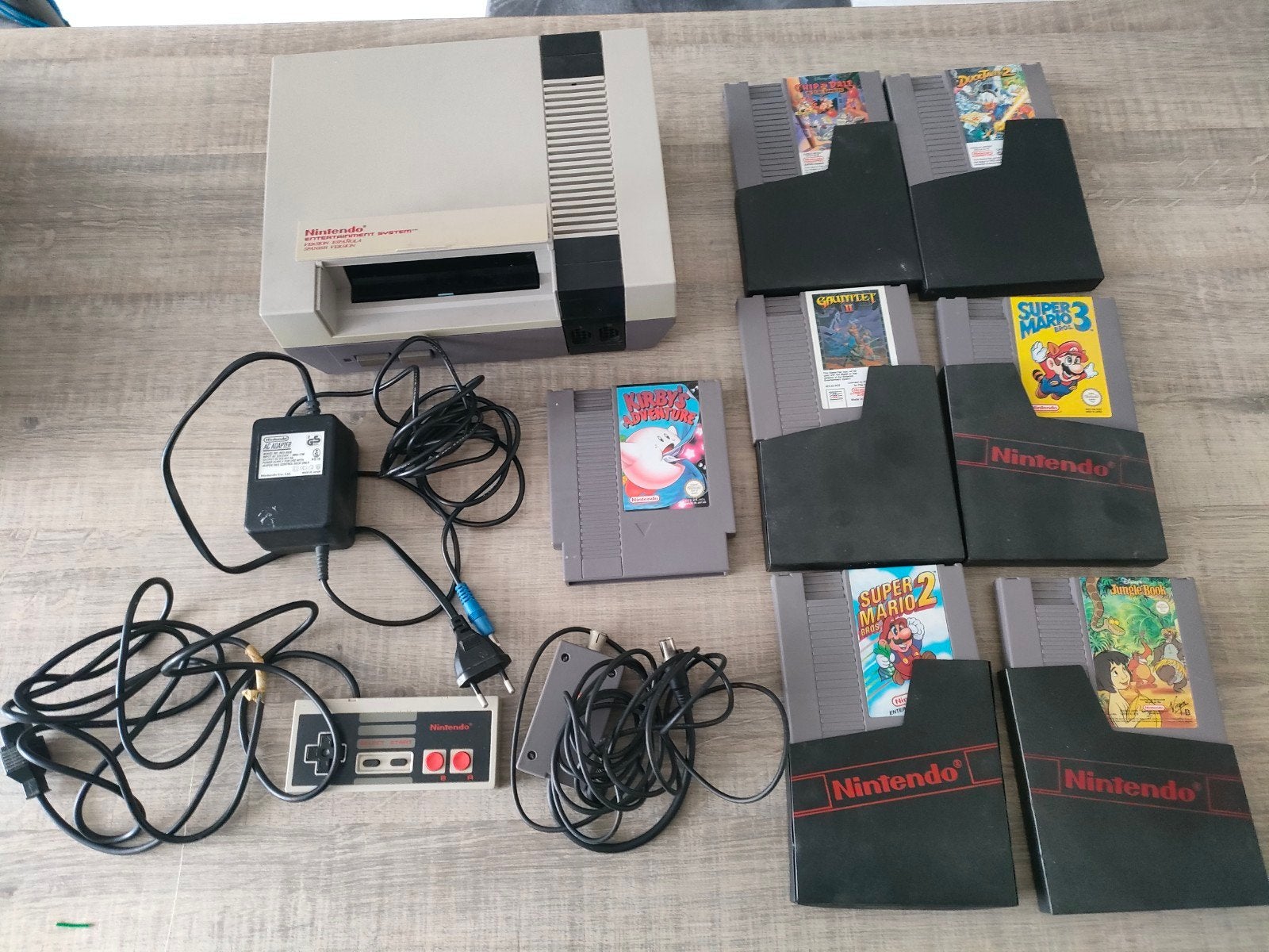 Nintendo NES Console met 7 Spellen en Controller, Spelcomputers en Games, Ophalen of Verzenden, Gebruikt, Met 1 controller, Met games