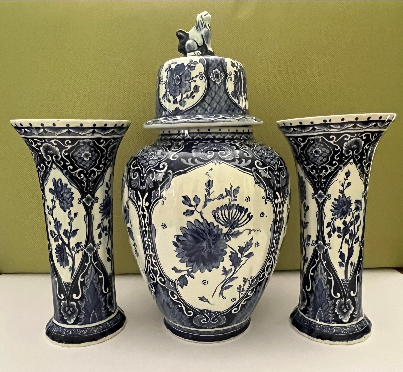 3-deling kaststel Delfts blauw aardewerk Royal Sphinx, Antiek en Kunst, Ophalen