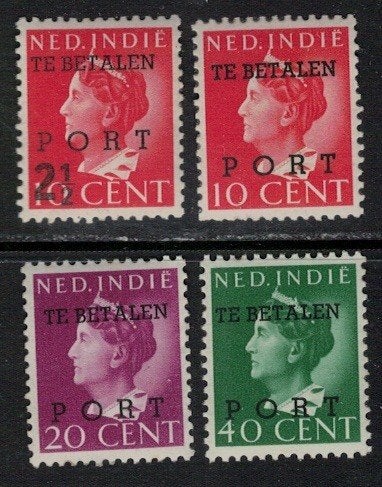 A862 Ned.Indie Port 49/52 postfris, Postzegels en Munten, Postzegels | Nederlands-Indië en Nieuw-Guinea, Verzenden, Postfris, Nederlands-Indië