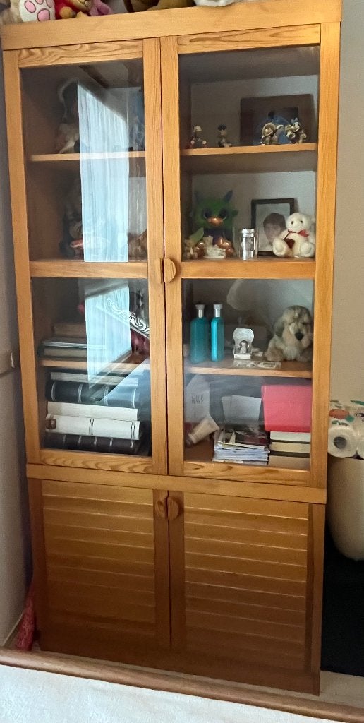 Kast met glazen deuren, Huis en Inrichting, Ophalen, 100 tot 150 cm, 150 tot 200 cm, 25 tot 50 cm
