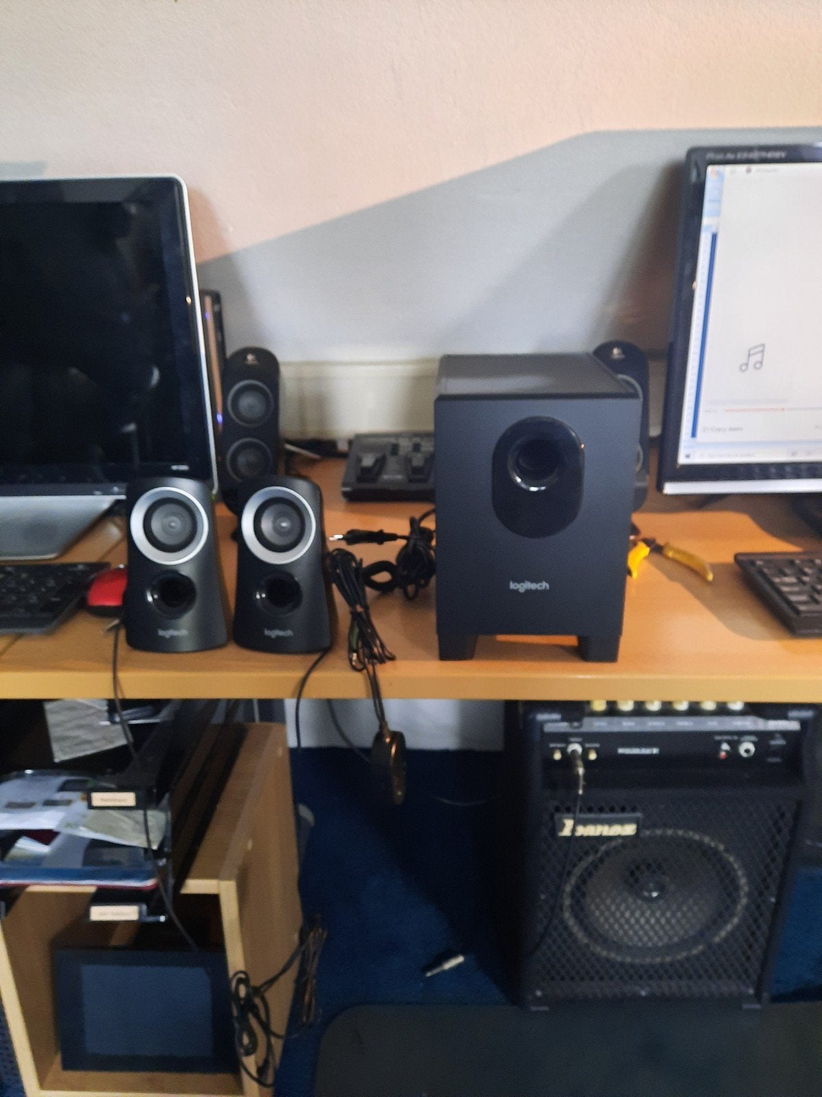 Logitech 2.1 Luidsprekerset met Subwoofer, Computers en Software, Ophalen of Verzenden, Gebruikt, Audiokanaal 2.1, Logitech