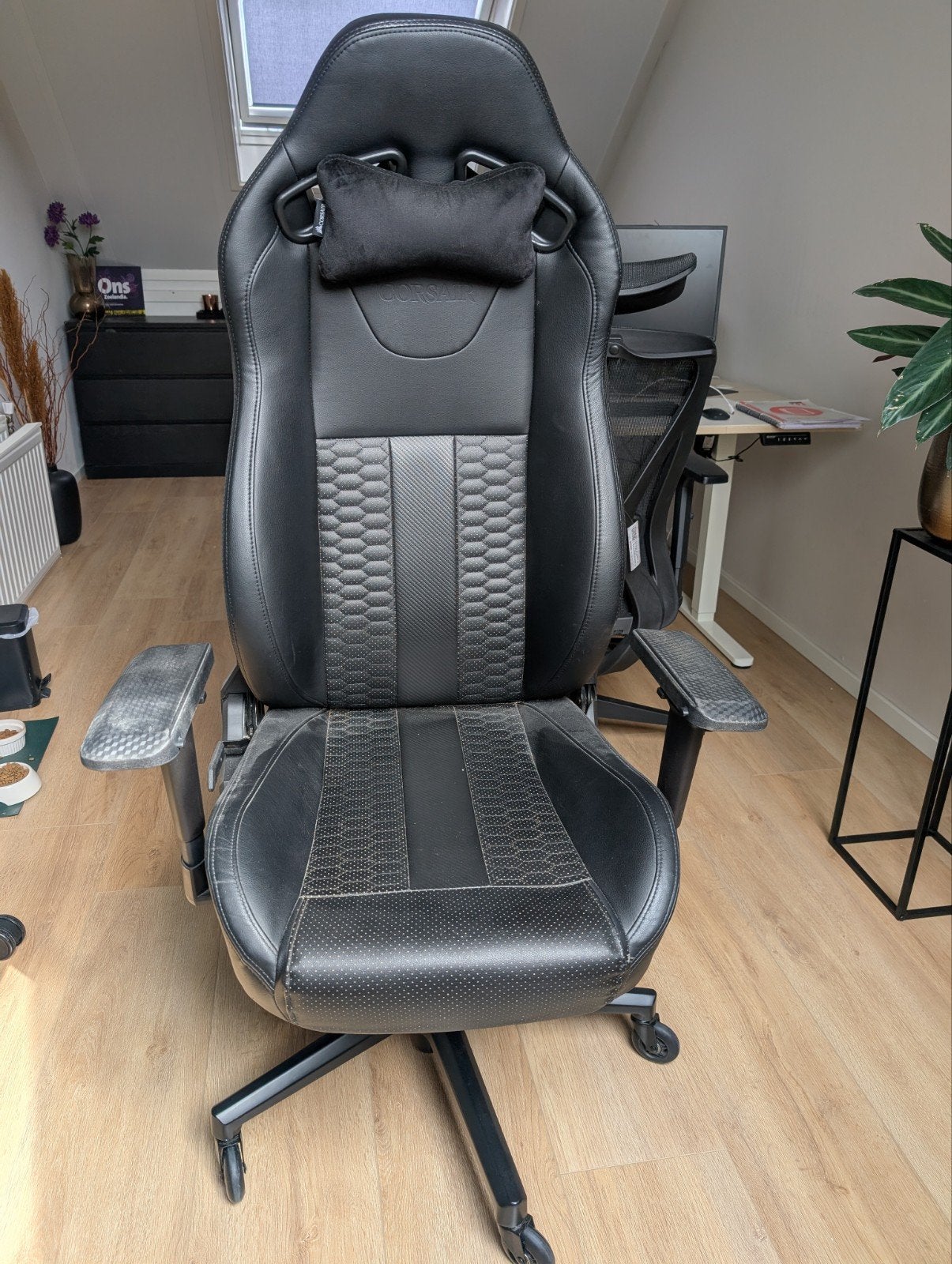 Corsair Road Warrior T2 Gaming Stoel, Ophalen, Gebruikt, Zwart, Gaming bureaustoel