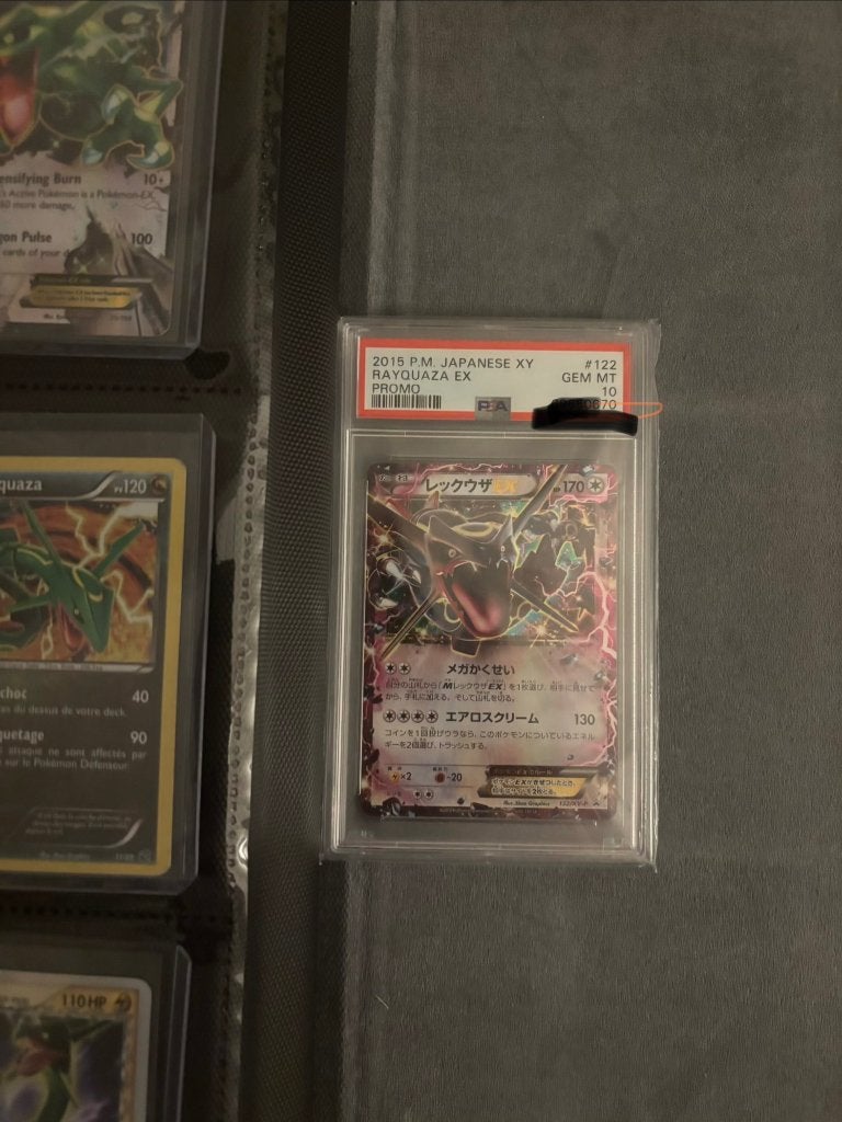 Rayquaza shiny promo psa 10, Ophalen of Verzenden, Nieuw, Losse kaart, Foil