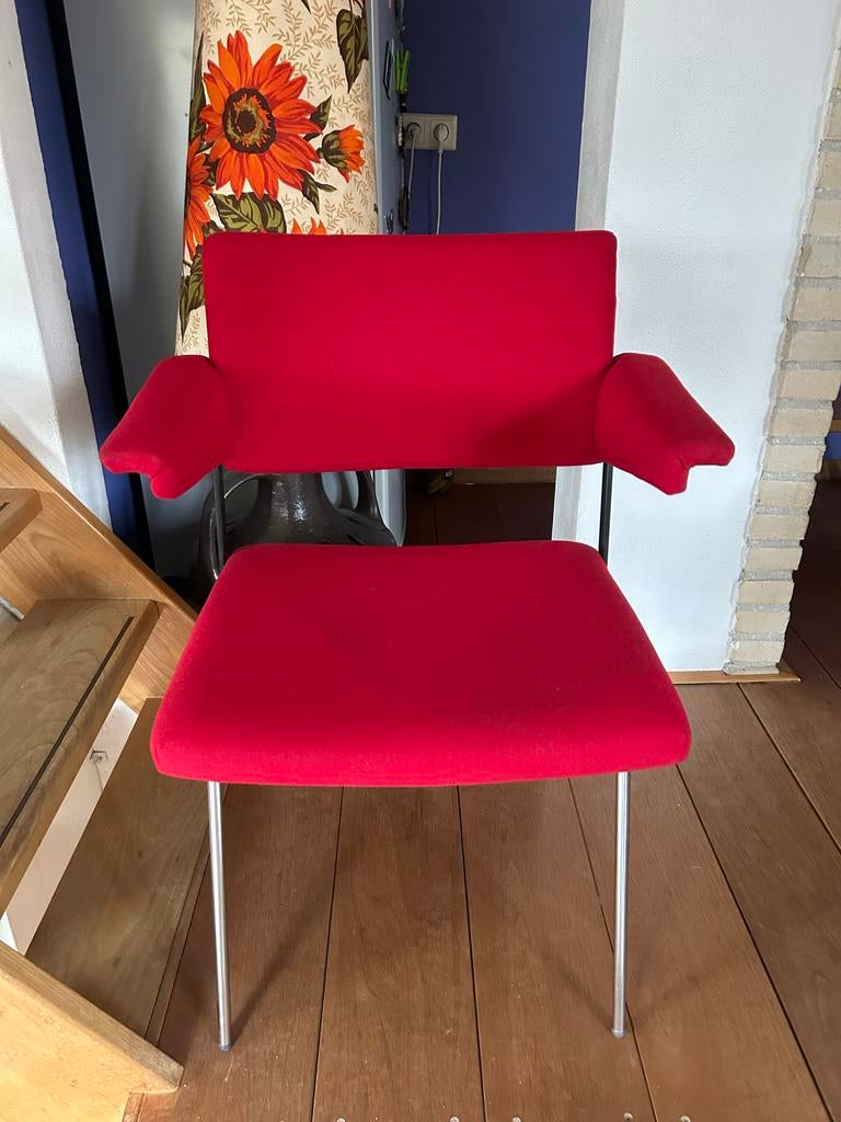 Gispen Cordemeyer fauteuil, rood, Gebruikt, Ophalen of Verzenden, Rood, Eén