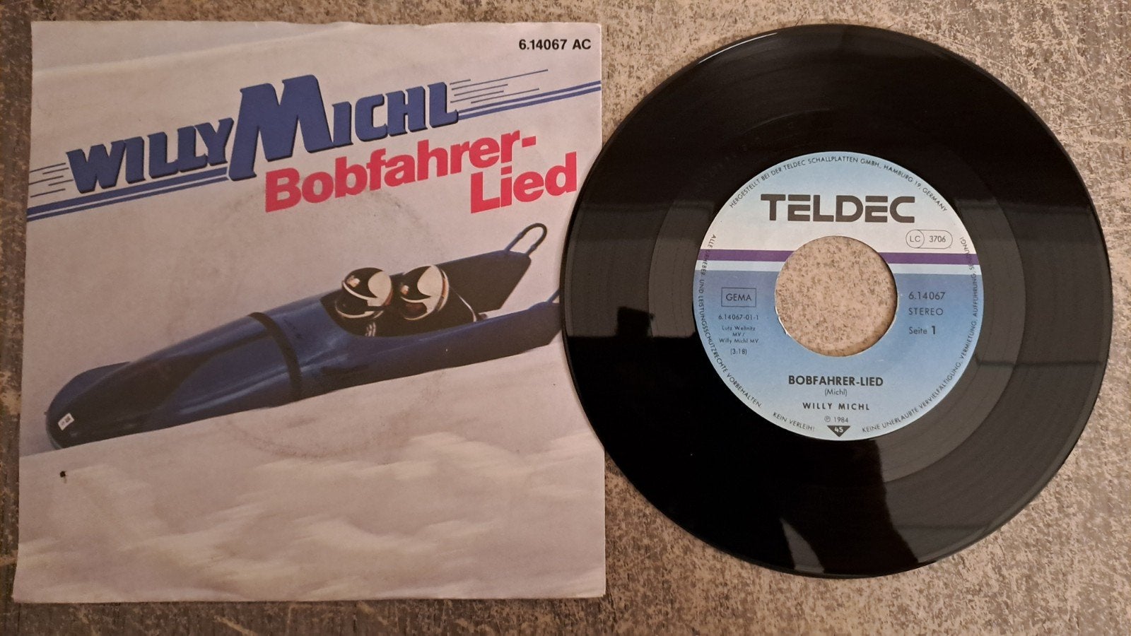 Willy Michl  - bobfahrer lied, Cd's en Dvd's, Gebruikt, 7 inch, Pop, Fotohoes